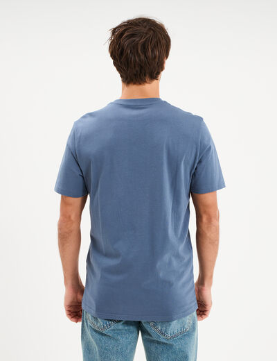 T-shirt slim stretch manches courtes bleu gris homme