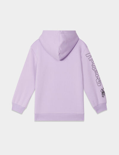 Sweat à capuche hoodie Stitch parme fille
