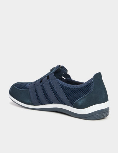 Derbies pied large bleu marine femme