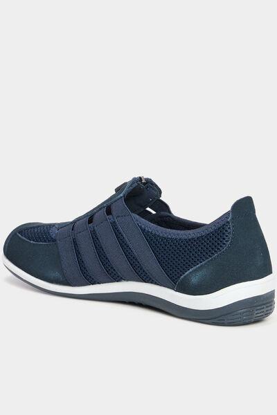 Derbies pied large bleu marine femme