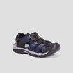 Sandales à scratch et lacets élastiqués bleu marine homme