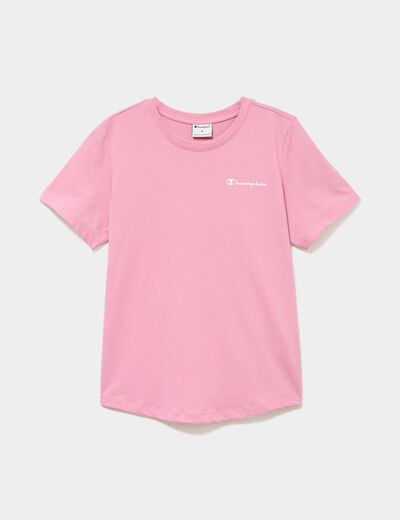 T-shirt manches courtes coton Champion rose femme