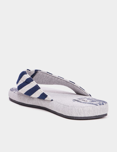Chaussons tongs gris homme