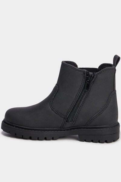 Boots crant&eacute;es noir gar&ccedil;on