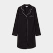 Liquette manches longues boutonnée noir femme
