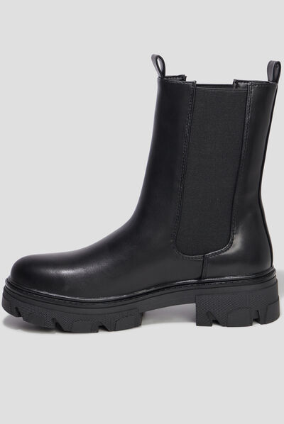 Bottines hautes chelsea noir femme