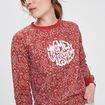 Sweat avec col rond rouge femme