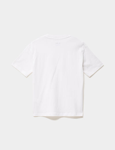 Lot 3 t-shirts manches courtes coton blanc gar&ccedil;on