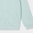 Sweat zipp&eacute; &agrave; capuche molleton vert pastel gar&ccedil;on
