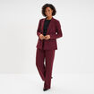 Pantalon droit avec pinces violet foncé femme