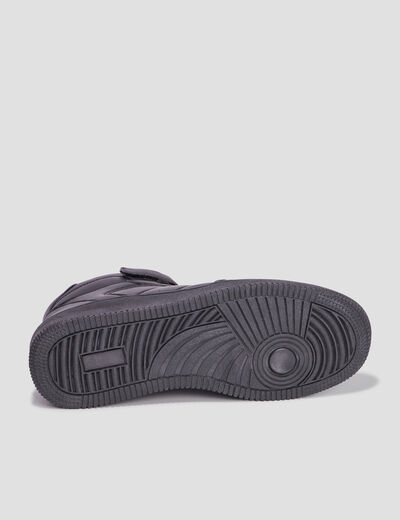 Baskets montantes à scratch sur l'avant noir homme