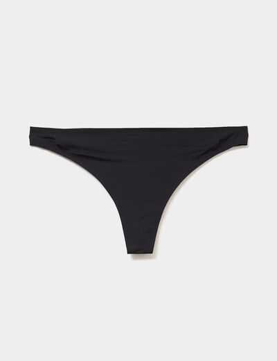 String microfibre sans coutures noir femme