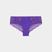 Shorty avec micro dentelle violet foncé femme