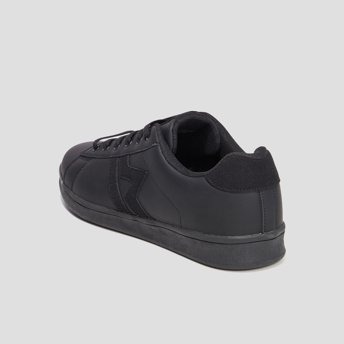 Tennis basses à lacets noir homme
