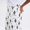 Pantalon regular ecru femme