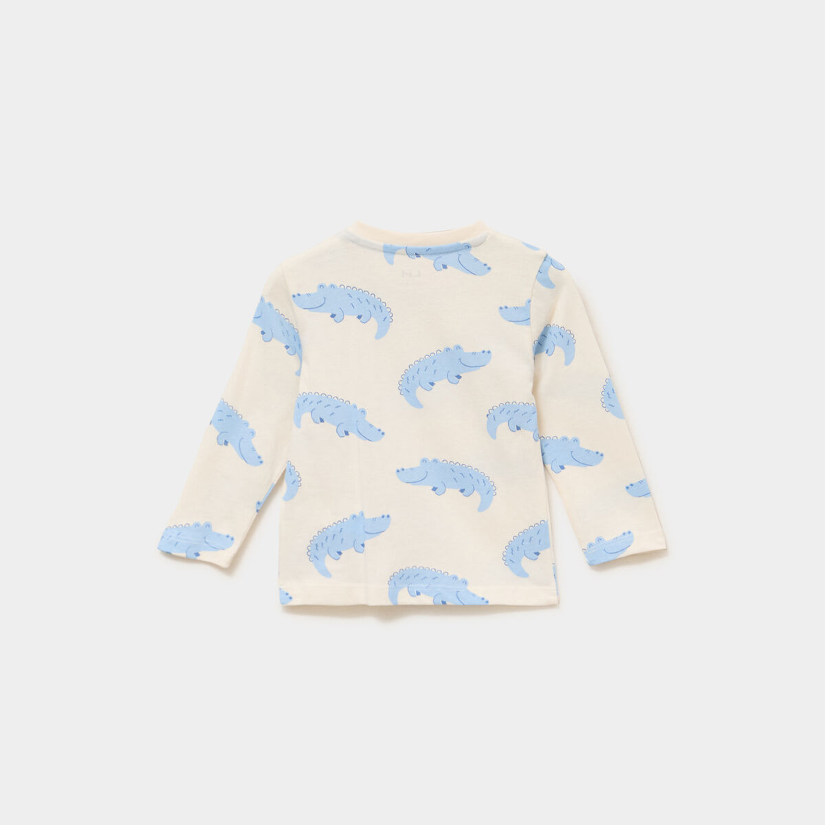 T-shirt manches longues coton ecru b&eacute;b&eacute; gar&ccedil;on