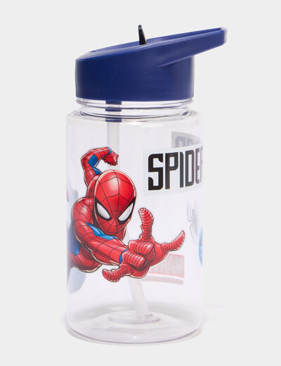 Gourde Spider-Man avec paille int&eacute;gr&eacute;e multicolore mixte