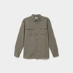 Chemise manches retroussables gris homme