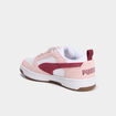 Tennis basses à lacets en cuir Puma rose femme
