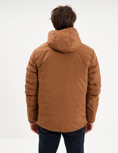 Blouson r&eacute;versible coupe-vent d&eacute;perlant marron homme