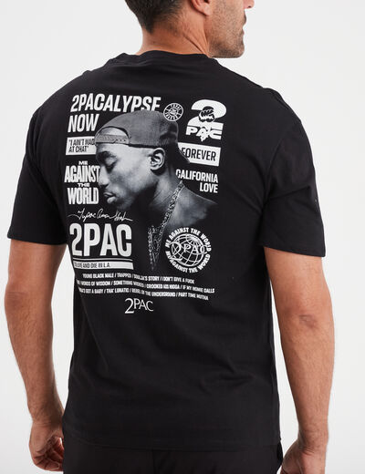 T-shirt manches courtes Tupac 2PAC noir homme