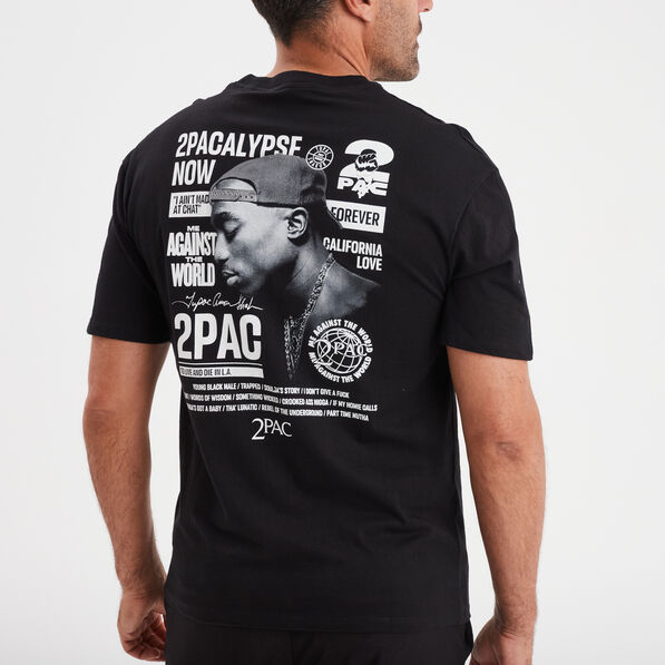 T-shirt manches courtes Tupac 2PAC noir homme