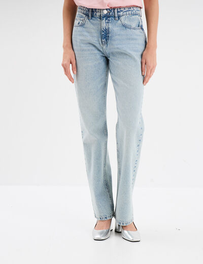 Jeans straight 5 poches coton Creeks denim triple stone femme