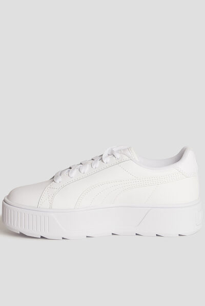 Tennis basses en cuir Puma Karmen blanc fille