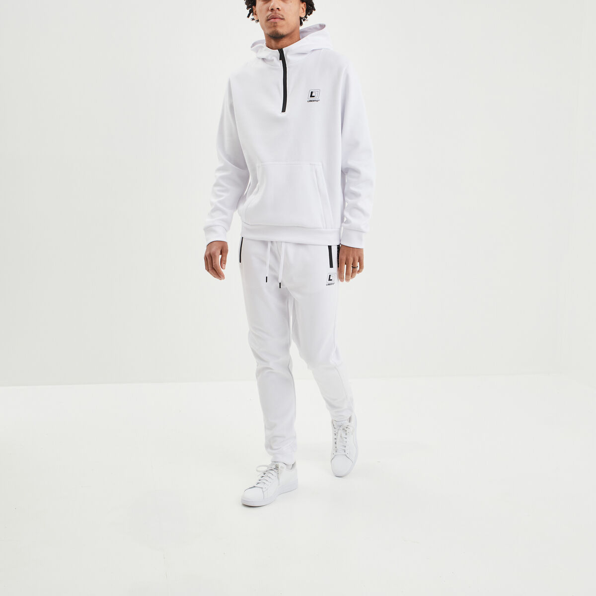 Sweat à capuche hoodie Liberto blanc homme