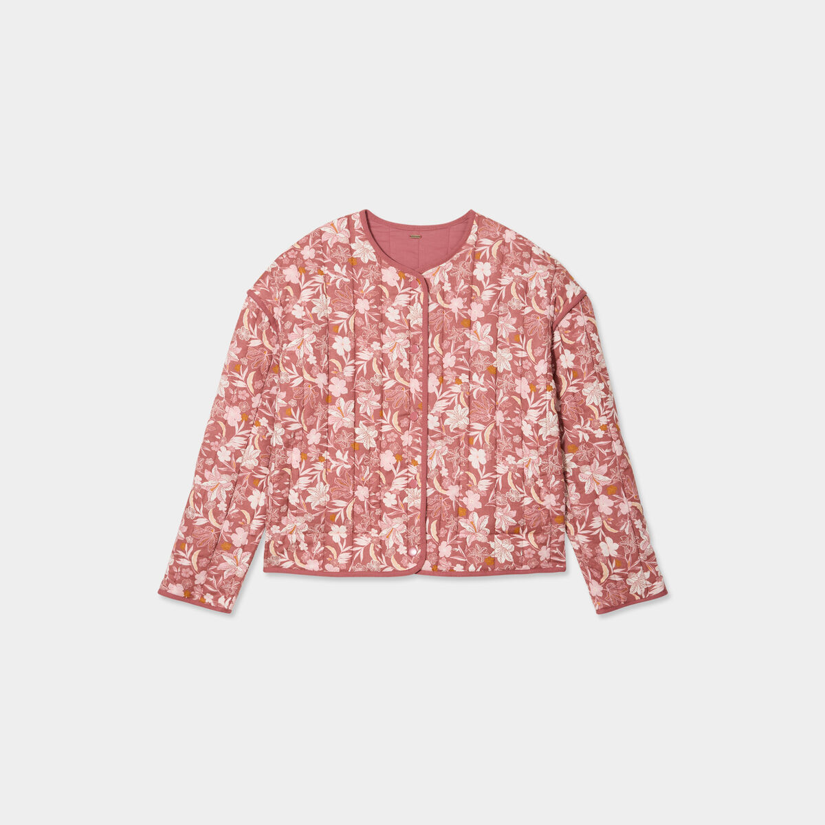 Veste matelass&eacute;e r&eacute;versible vieux rose femme