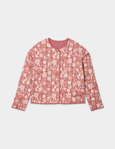 Veste matelassée réversible vieux rose femme