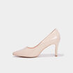 Escarpins vernis &agrave; talons beige femme