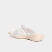 Mules brides crois&eacute;es &agrave; strass blanc femme
