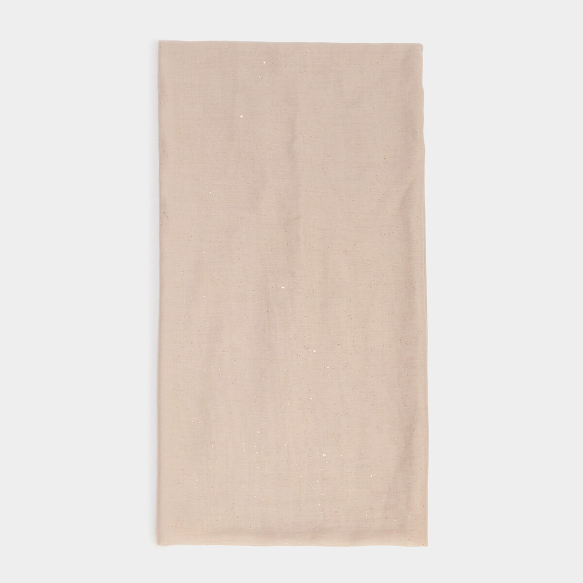 Foulard bords &agrave; franges fines sable femme