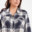 Chemise fluide manches longues bleu marine femme grande taille