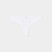 Tanga en dentelle avec bord festonn&eacute; blanc femme