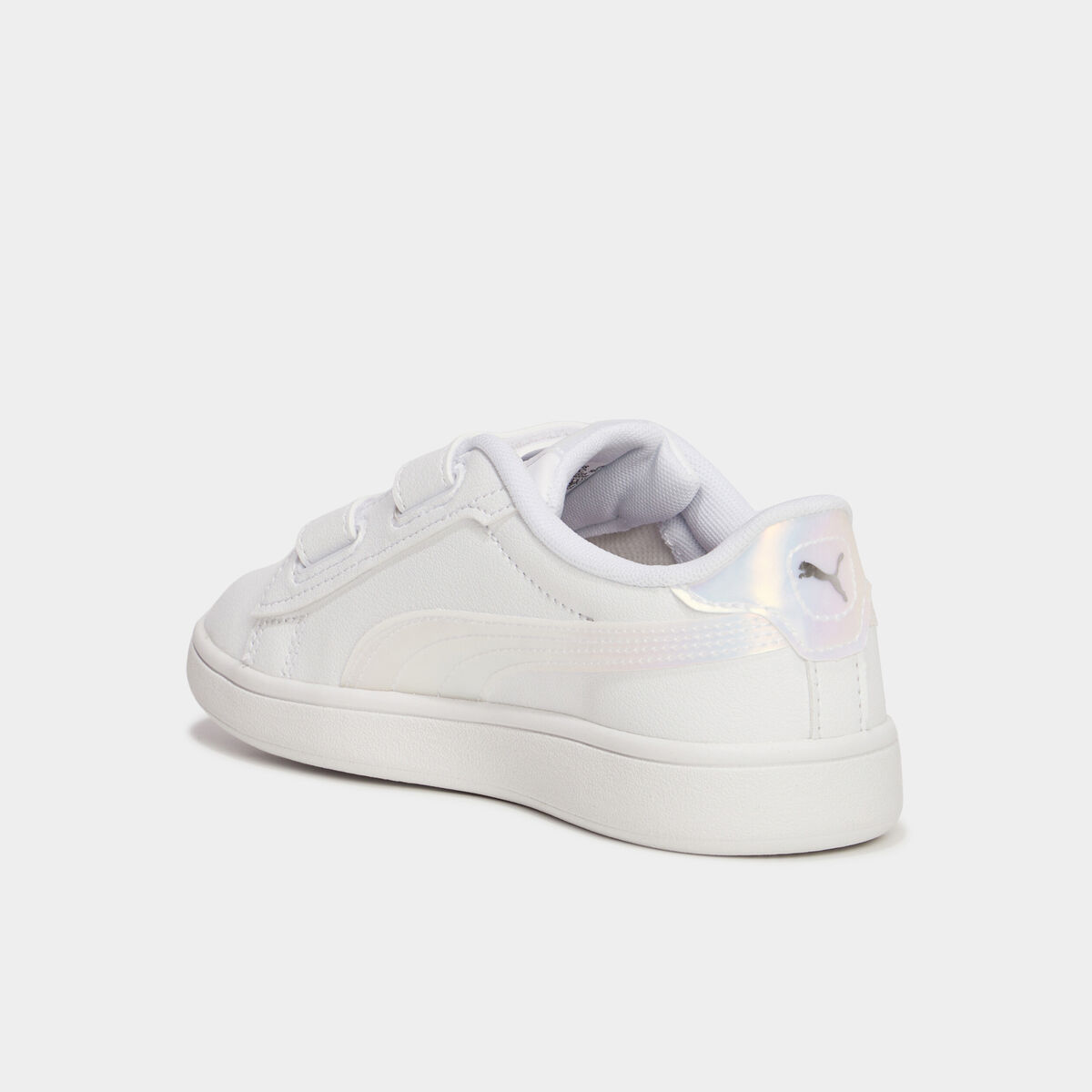 Tennis basses à scratchs Puma blanc fille