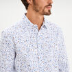 Chemise ajust&eacute;e manches longues beige homme
