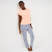 Ensemble pyjama t-shirt et pantalon blanc femme