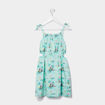 Robe cintrée à bretelles et ouvertures bleu turquoise fille