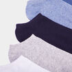 Lot 5 paires chaussettes invisibles bleu mixte