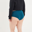Shorty en coton bleu canard femme grande taille