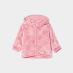 Gilet fausse fourrure zippé à capuche vieux rose bébé fille
