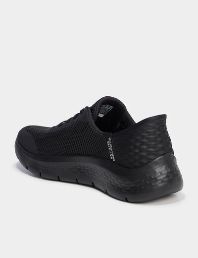 Baskets running lacets élastiqués noir femme