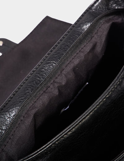 Sac cartable avec bandoulière noir femme
