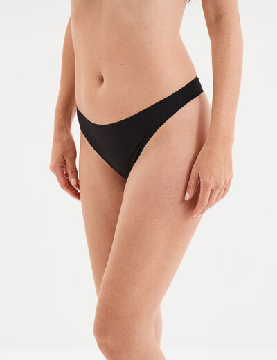 String microfibre sans coutures noir femme