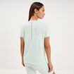 T-shirt de sport droit manches courtes bleu turquoise femme