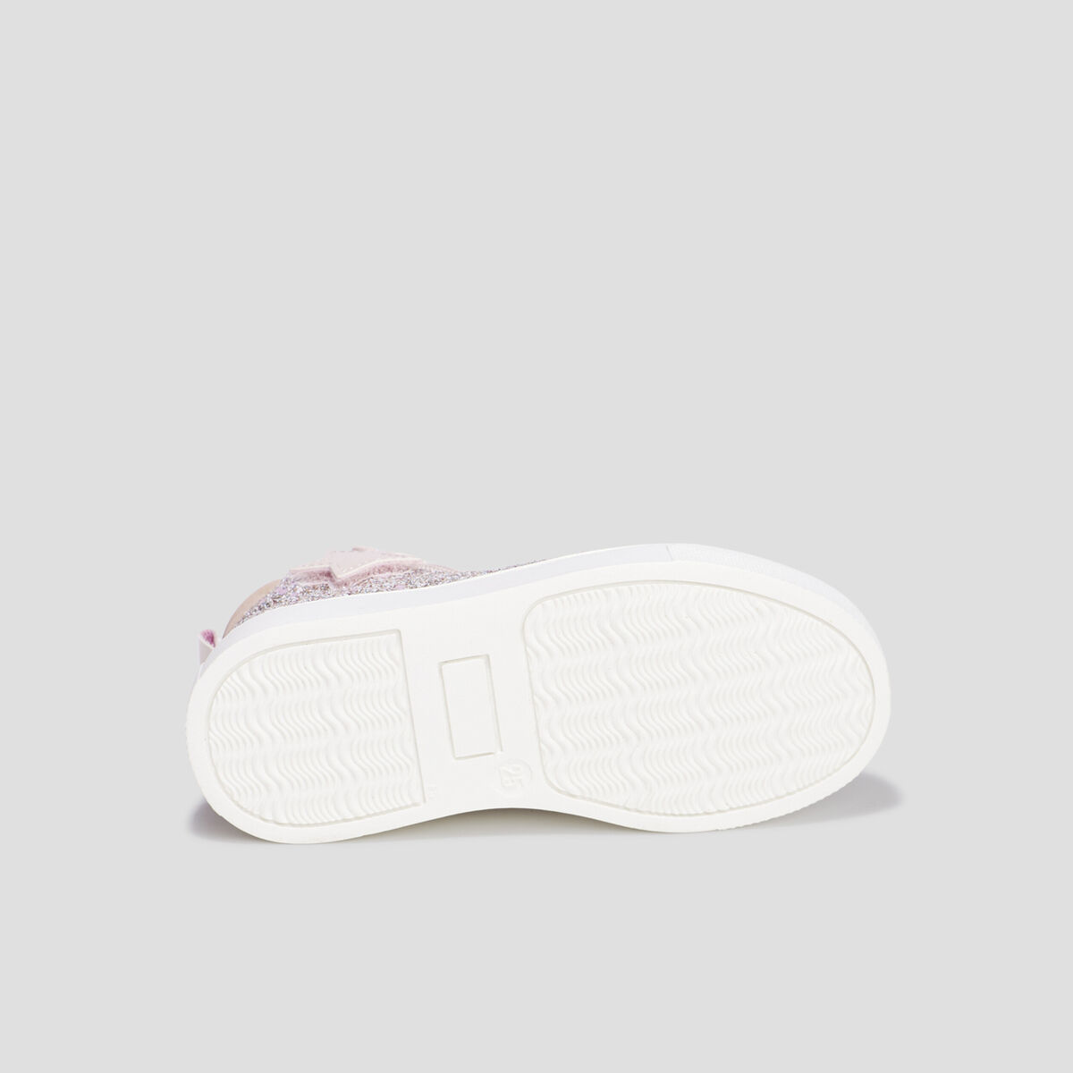 Baskets montantes pailletées zippées rose fille