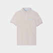 Polo piqu&eacute; manches courtes coton gris clair homme