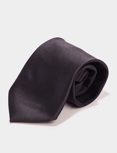 Cravate bride avec scratch effet satin noir garçon